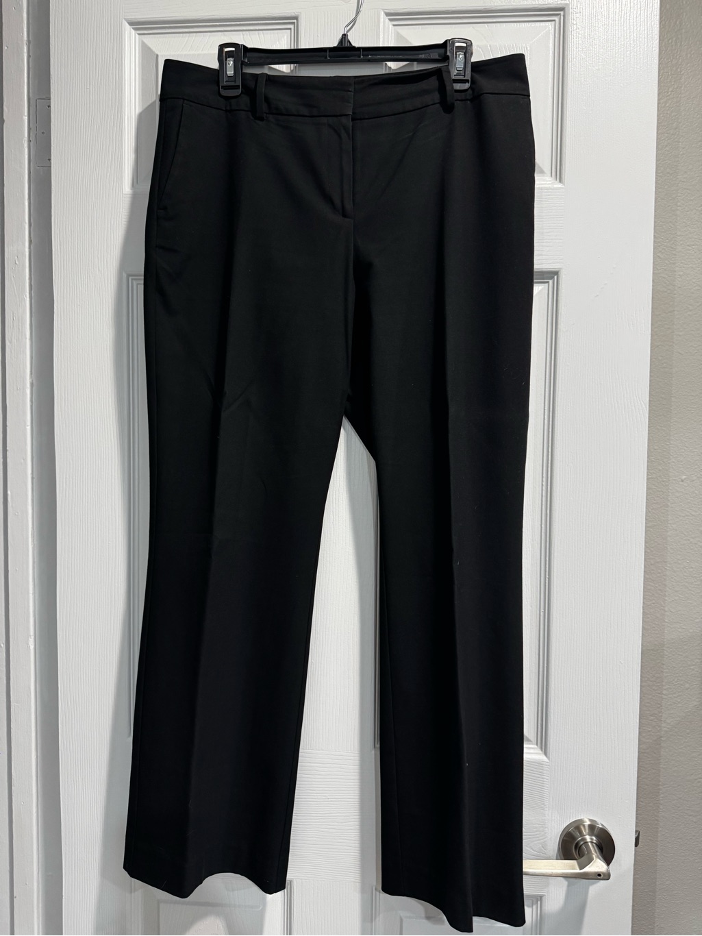 Ann Taylor Black Straight-Leg Dress Trousers